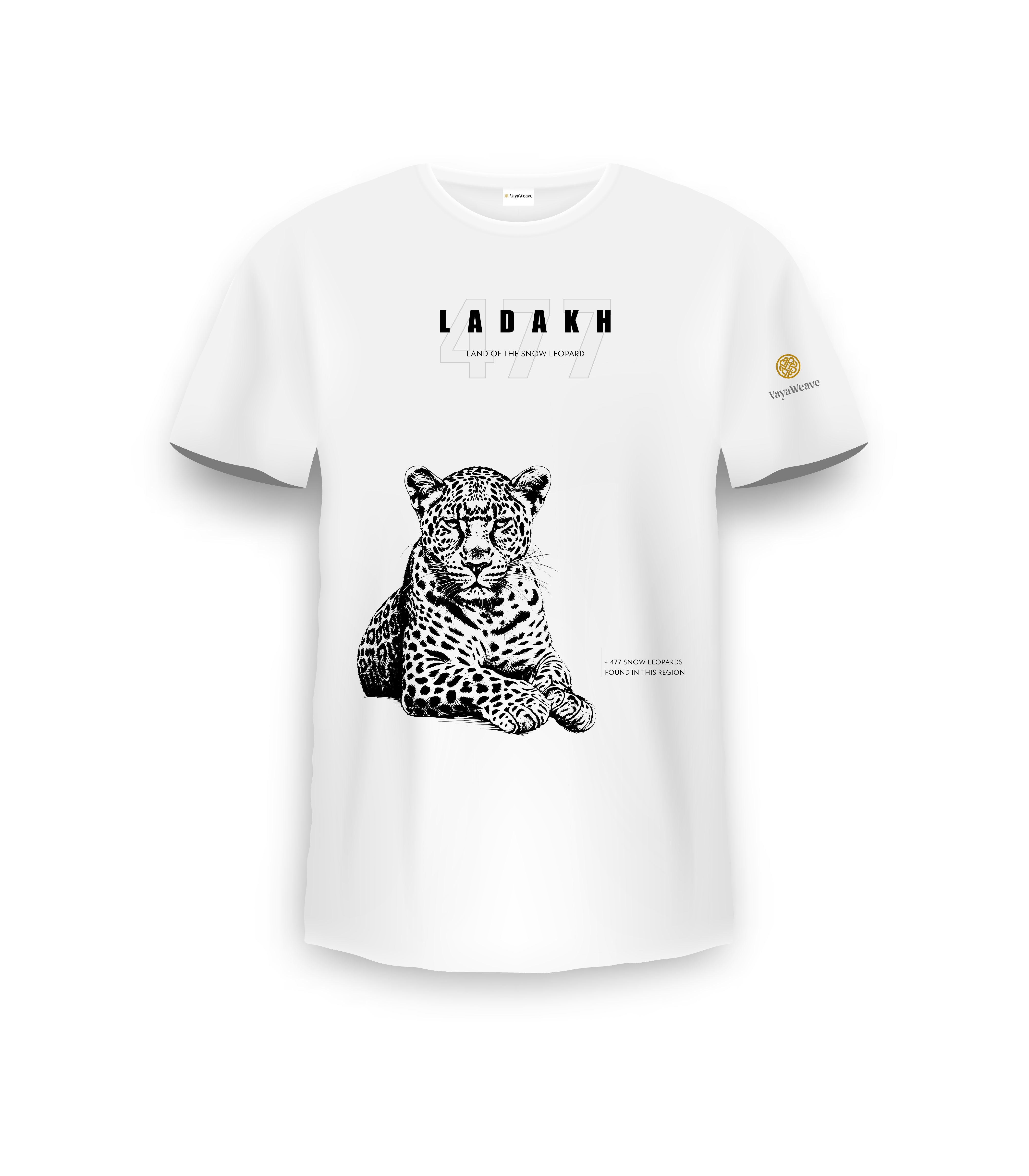 Ladakh Snow Leopard T-Shirt | Wildlife Collection – Vayaweave